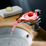 color changing led light water sink faucet bathroom kitchen