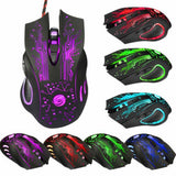 wired colorful LED back light gaming keyboard in black connects via USB cable