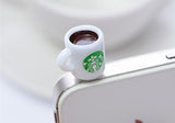 smartphone cellphone tablet phone dust plug cover decorative coffee