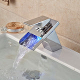 color changing led light water sink faucet bathroom kitchen
