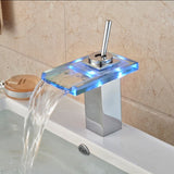 color changing led light water sink faucet bathroom kitchen