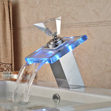 color changing led light water sink faucet bathroom kitchen