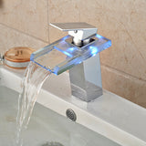 color changing led light water sink faucet bathroom kitchen