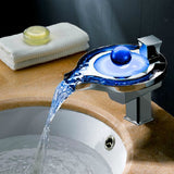 color changing led light water sink faucet bathroom kitchen