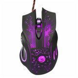 wired colorful LED back light gaming keyboard in black connects via USB cable