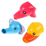 fun funny faucet sink extender chute animal dolphin duck elephant