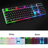 waterproof gaming keyboard with LED backlights comes in black or white