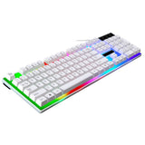 waterproof gaming keyboard with LED backlights comes in black or white