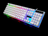 waterproof gaming keyboard with LED backlights comes in black or white
