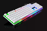 waterproof gaming keyboard with LED backlights comes in black or white