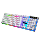 waterproof gaming keyboard with LED backlights comes in black or white