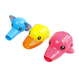 fun funny faucet sink extender chute animal dolphin duck elephant