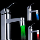color changing led light water sink faucet bathroom kitchen