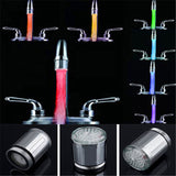 color changing led light water sink faucet bathroom kitchen