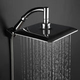 large square rainfall shower head with extension arm