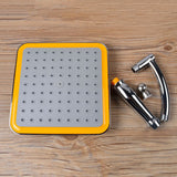 large square rainfall shower head with extension arm