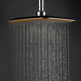 large square rainfall shower head with extension arm