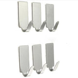 self adhesive sleek stainless steel design for wall decor bathroom kitchen hanging hook