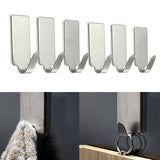 self adhesive sleek stainless steel design for wall decor bathroom kitchen hanging hook