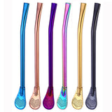 reusable stainless steel filter drinking straw spoon stop using plastic
