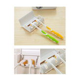 Toothbrush Holder w/ Toothpaste Dispenser