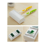 Toothbrush Holder w/ Toothpaste Dispenser