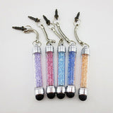 stylish bling diamond gem smartphone cell phone tablet stylus pen dust plug on sale samsung iphone