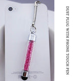 stylish bling diamond gem smartphone cell phone tablet stylus pen dust plug on sale samsung iphone
