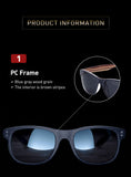 luxury fashion unisex women's men's wood grain style sunglasses with UV400 protection