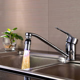 color changing led light water sink faucet bathroom kitchen