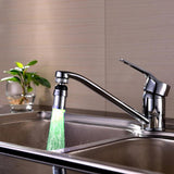 color changing led light water sink faucet bathroom kitchen