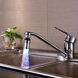 color changing led light water sink faucet bathroom kitchen