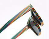 wood wooden sunglasses unisex rainbow color fashion style