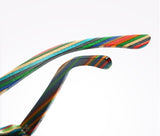 wood wooden sunglasses unisex rainbow color fashion style